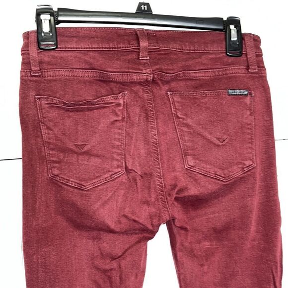 Hudson Skinny Maroon Jeans Size 26 - Picture 7 of 9